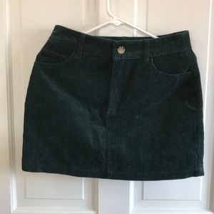 Forever 21 green corduroy skirt